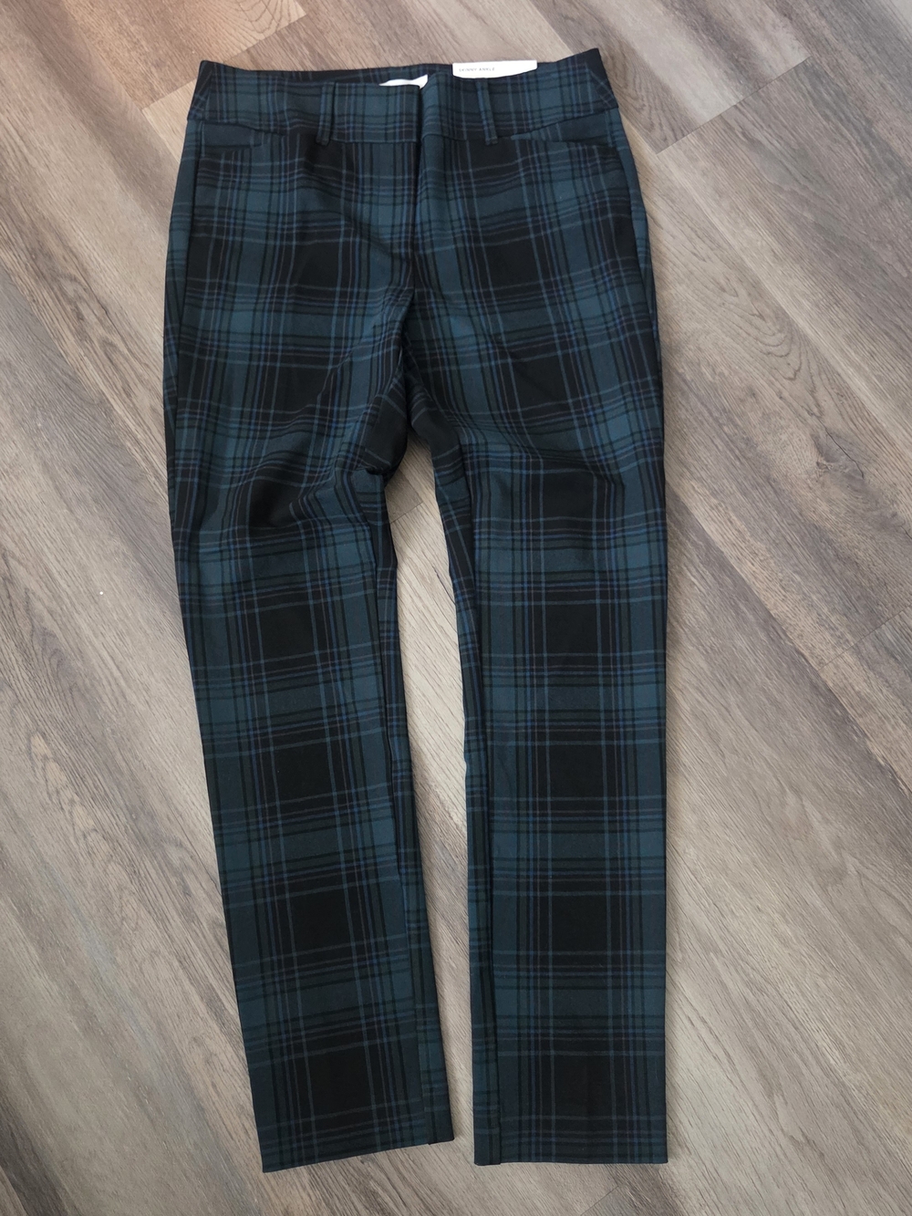 LOFT Black and Teal Plaid Men's Chinos